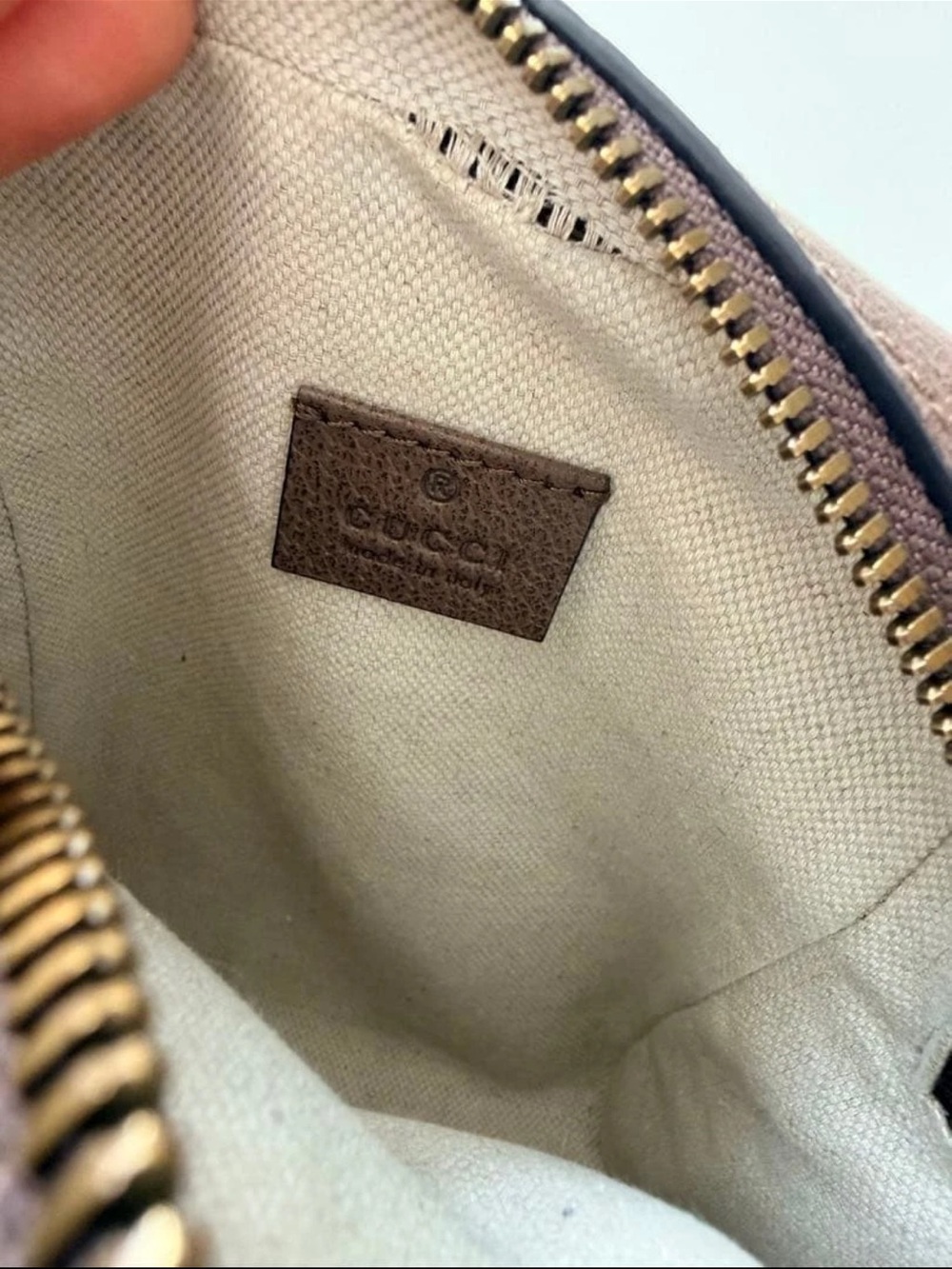 Gucci Brown GG Supreme Crossbody Bag with Web Stripe - Picture 4 of 6